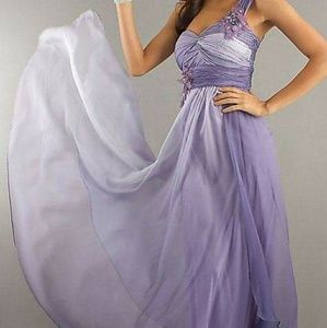Ombre Purple Prom Dress